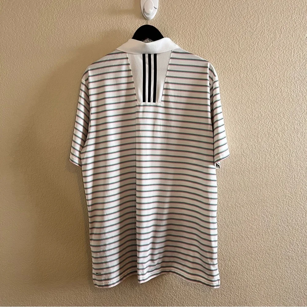 Adidas Clima Cool Striped Golf Polo Size Large
